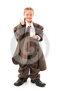 Child in Oversized Suit