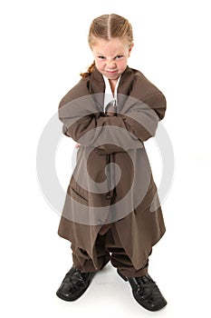 Child in Oversized Suit