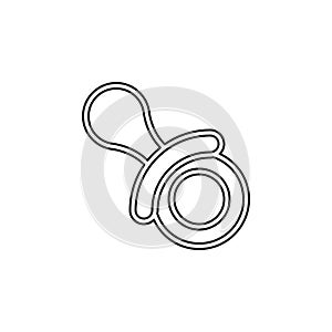 Child pacifier vector icon