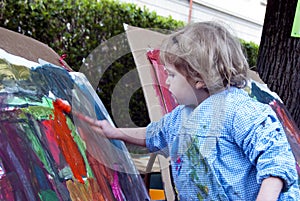 Child painting