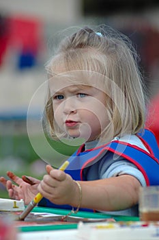 Child painting