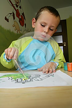 Child painting