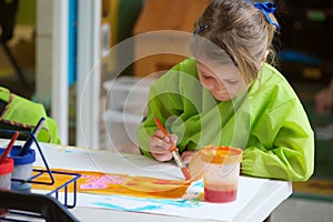 Child painting