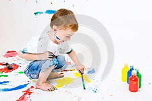 Child painting