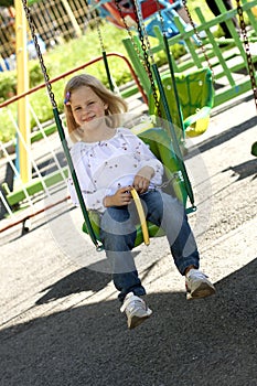 Child in park of attractions