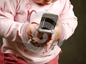 Child with the phone