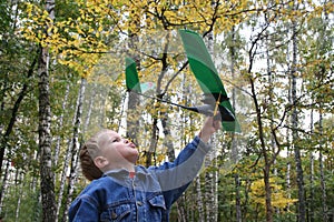 Child with plane