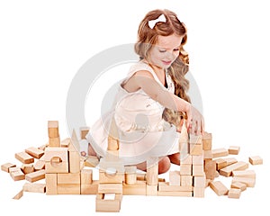 Child play building blocks.