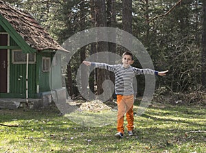 Child play in the forest