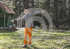 Child play in the forest