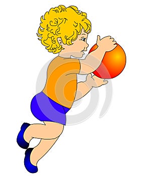 The Child , playing ball