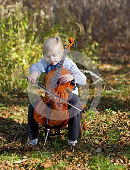 Child Playing Cello