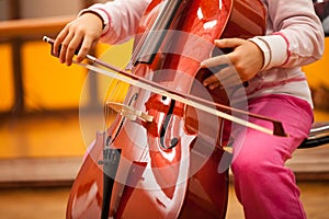 Child playing cello