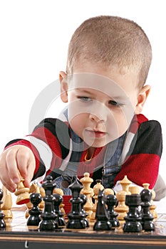 Child playing chess