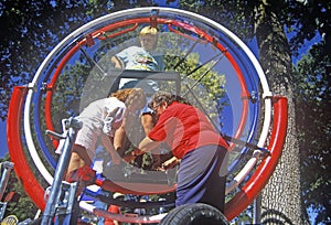 Child playing on The Circulator