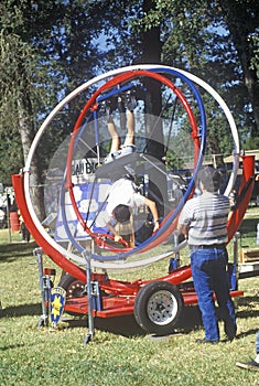 Child playing on The Circulator,