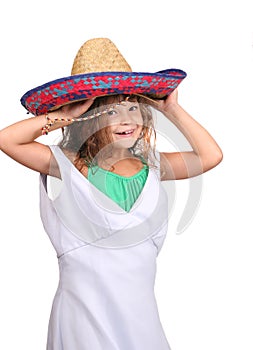 Child playing dressup