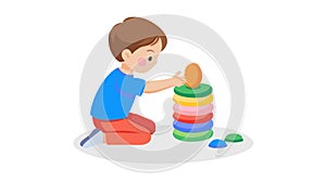 Child Playing: Education, Creativity, and Early Learning Icon, vector design Generative AI
