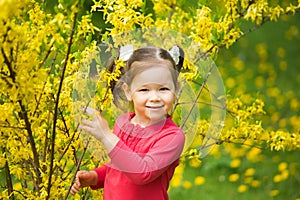 Child playing hide and seek