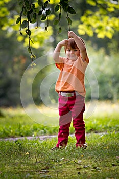Child playing outside
