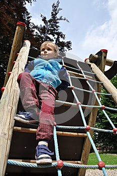 Child playing on playground