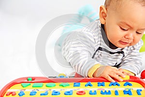 Child playing with toy