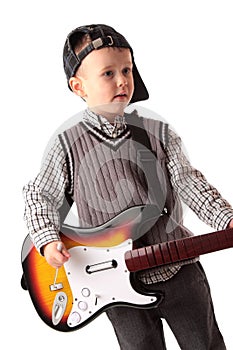 Child playing video game