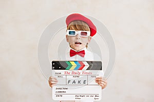 Child pretend to be a director