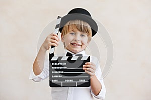 Child pretend to be a director