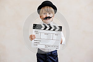 Child pretend to be a director