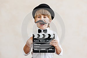 Child pretend to be a director