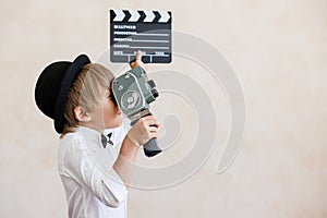Child pretend to be a director
