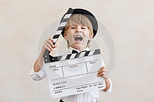 Child pretend to be a director