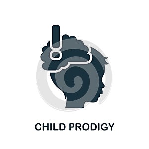 Child Prodigy icon. Simple element from child development collection. Creative Child Prodigy icon for web design, templates,