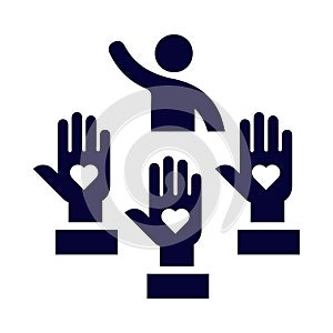 Child Protection, Volunteer, people helping, child care, Charity, hand, heart icon
