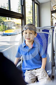 Child on public bus