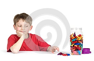 Child reaching for candy