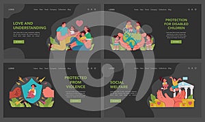 Child rights set. Vector illustration