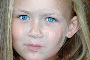 Little girl child blue eyes
