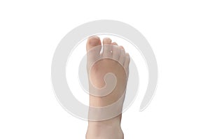 A child`s foot