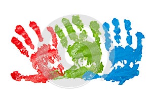 Child's handprints