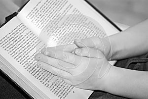 Child's Hands in Prayer