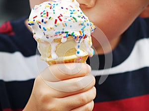 Child's ice cream cone photo