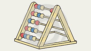 Child's Learning Abacus, Interactive Counting Tool, vector design Generative AI