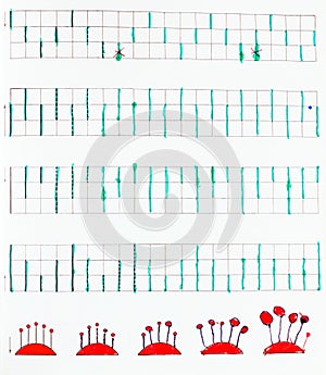 Child's pattern making exercise.