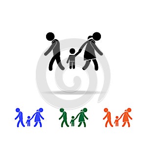 child's removal from parents multicolor icons