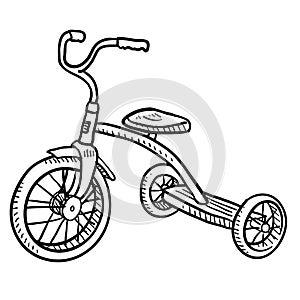 Child's tricycle sketch