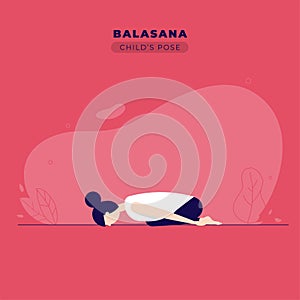 Child's Yoga Pose Illustration