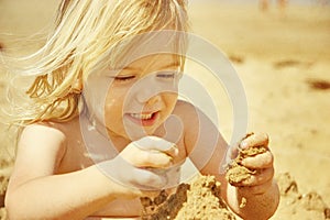 Child with sand