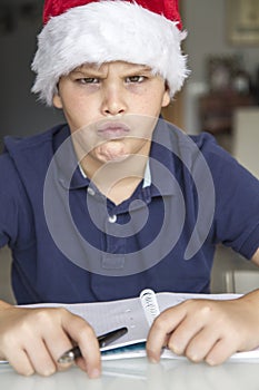 Child with Santa Claus hat